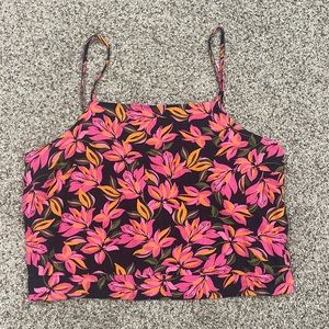 Kenzie Floral Linen Crop Top